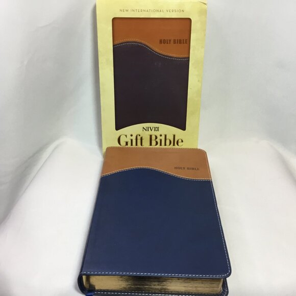 NEW NIV Gift Holy Bible by Zondervan 2011, Italian Duo Tone Leather Gold Edge - Picture 2 of 9